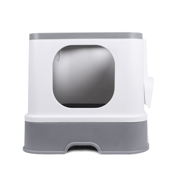Cat Litter Box Fully Enclosed Kitty Toilet Trapping Sifting Odor Control Basin PaWz